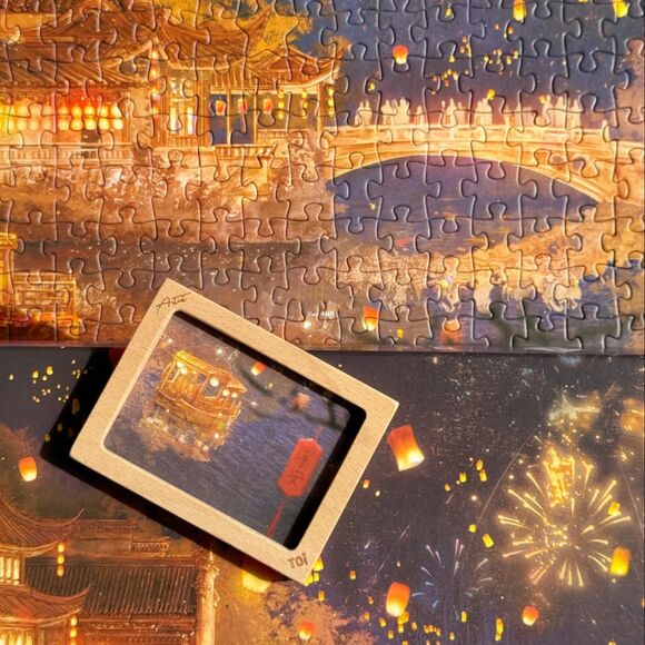 Night Mooring at Qinhuai 1000 Piece Jigsaw Puzzle - Picture 4 of 5